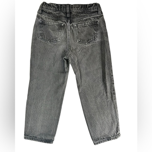 Old Navy Slouchy Straight Dark Grey Washed Out Girls Jeans Size 7 - Picture 3 of 5